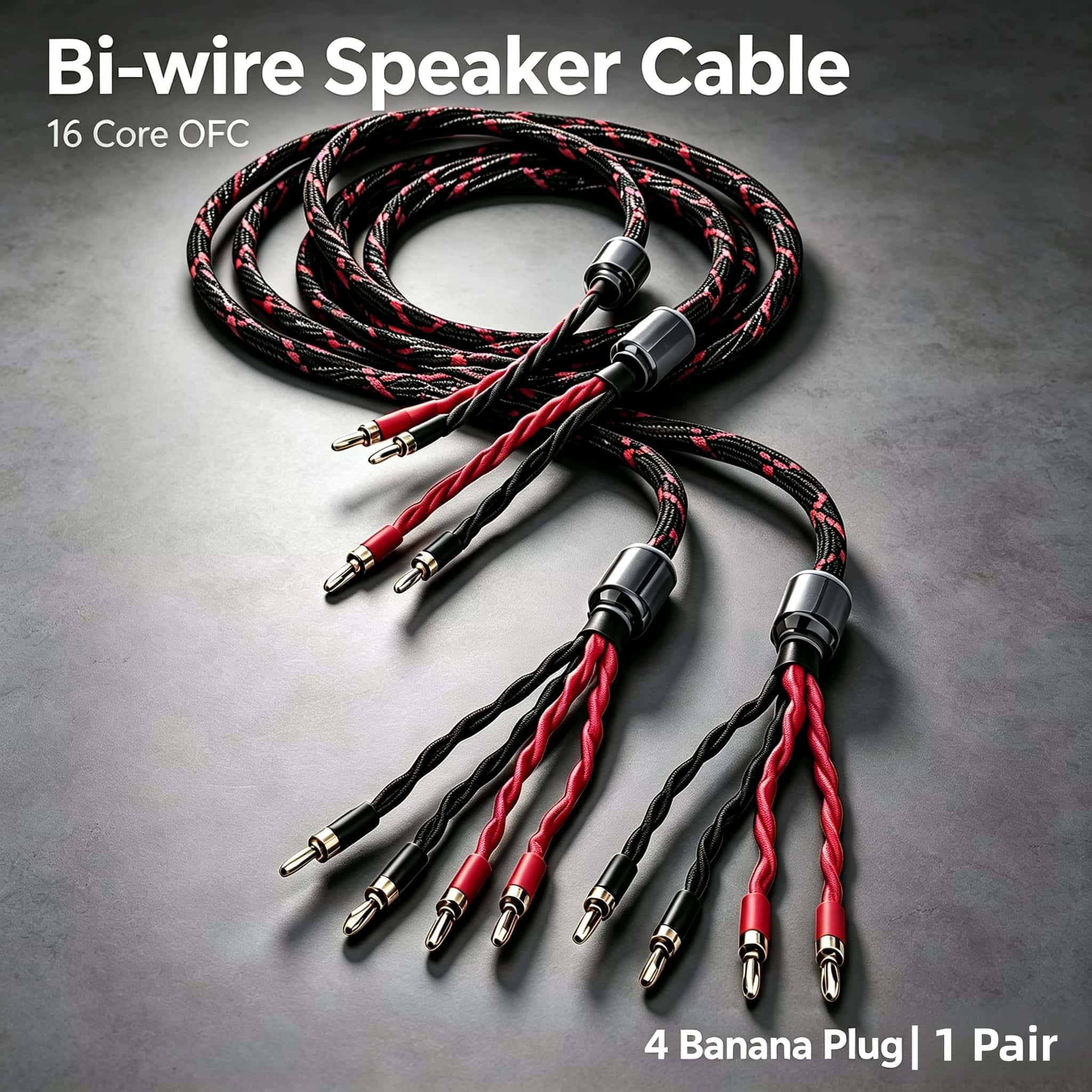 Home Cinema Marantz - Cabo de Alto-Falante Bi-Wire OFC de