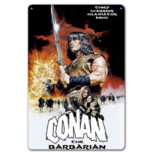 Home Cinema Decor - Pôster Metálico do Filme Conan, o