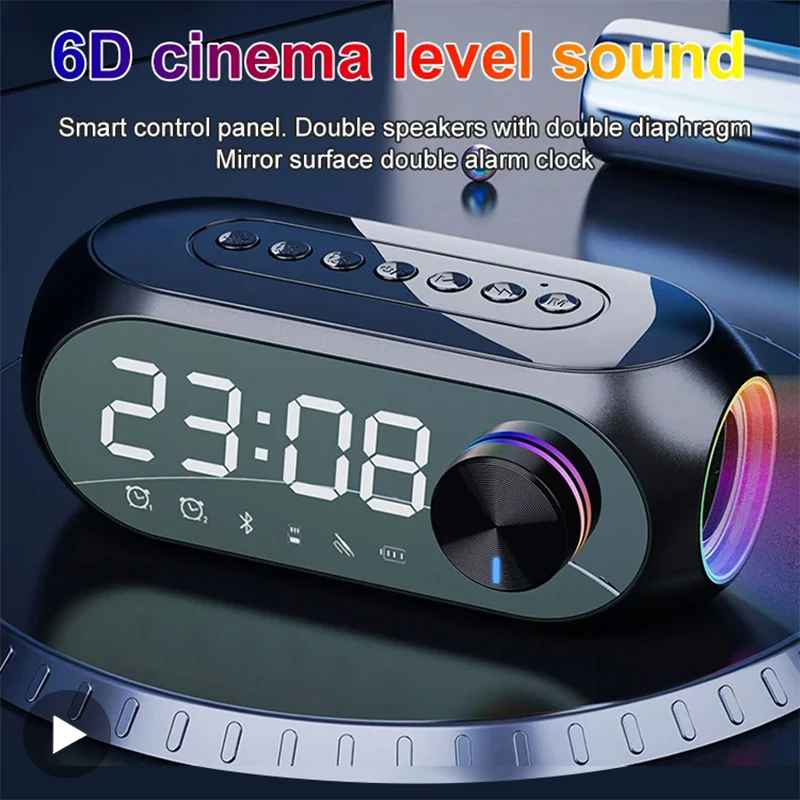Home Cinema Chairs - Despertador rádio fm bluetooth alto-falante portátil