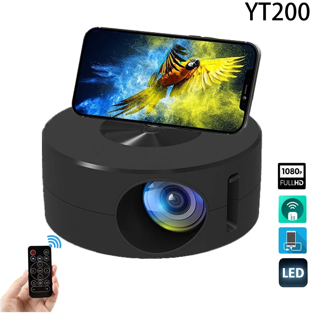 Home Cinema Kids - YT200 LED Mobile Video Mini Projetor,
