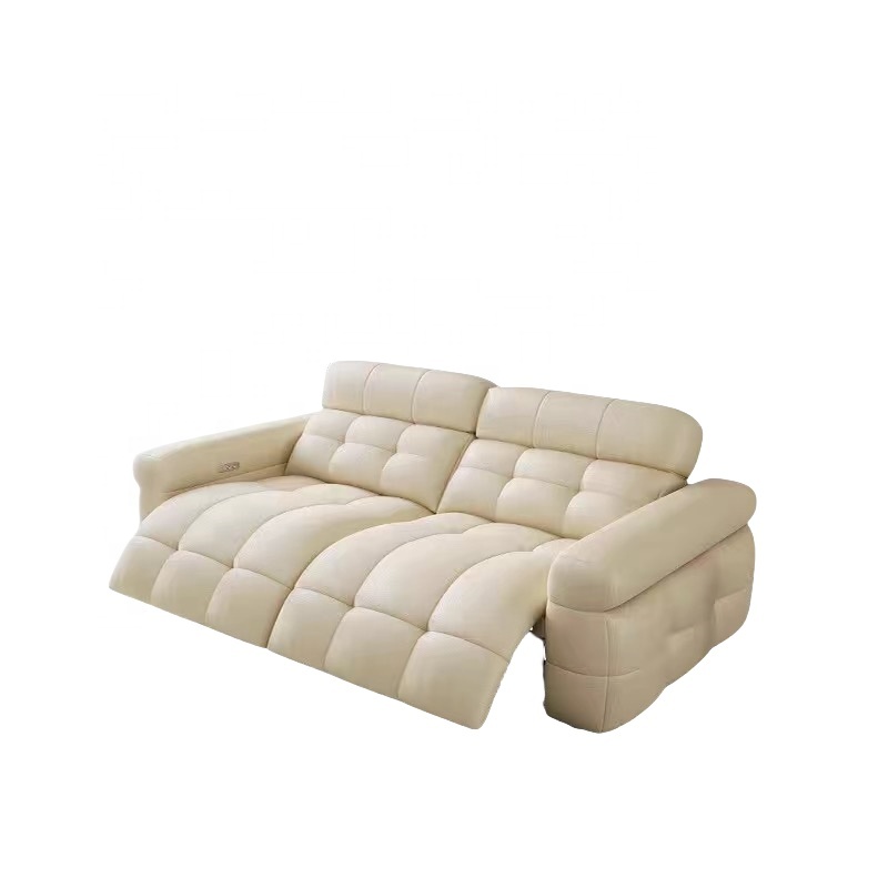 Home Cinema Chairs - Cadeira reclinável de couro genuíno conversível