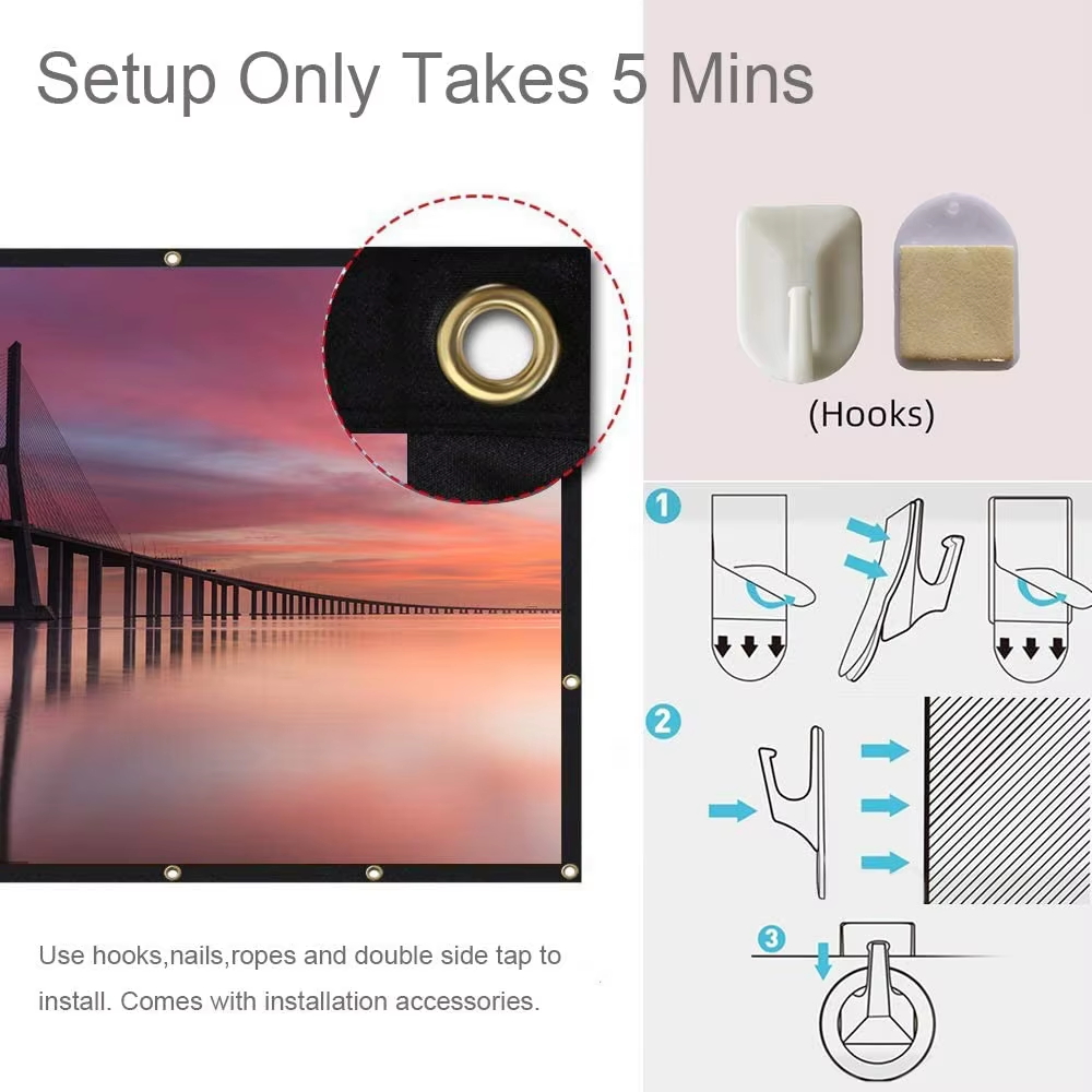 Tela de Projetor LEJIADA 4K Do - Home Cinema Setup avaliação e preço
