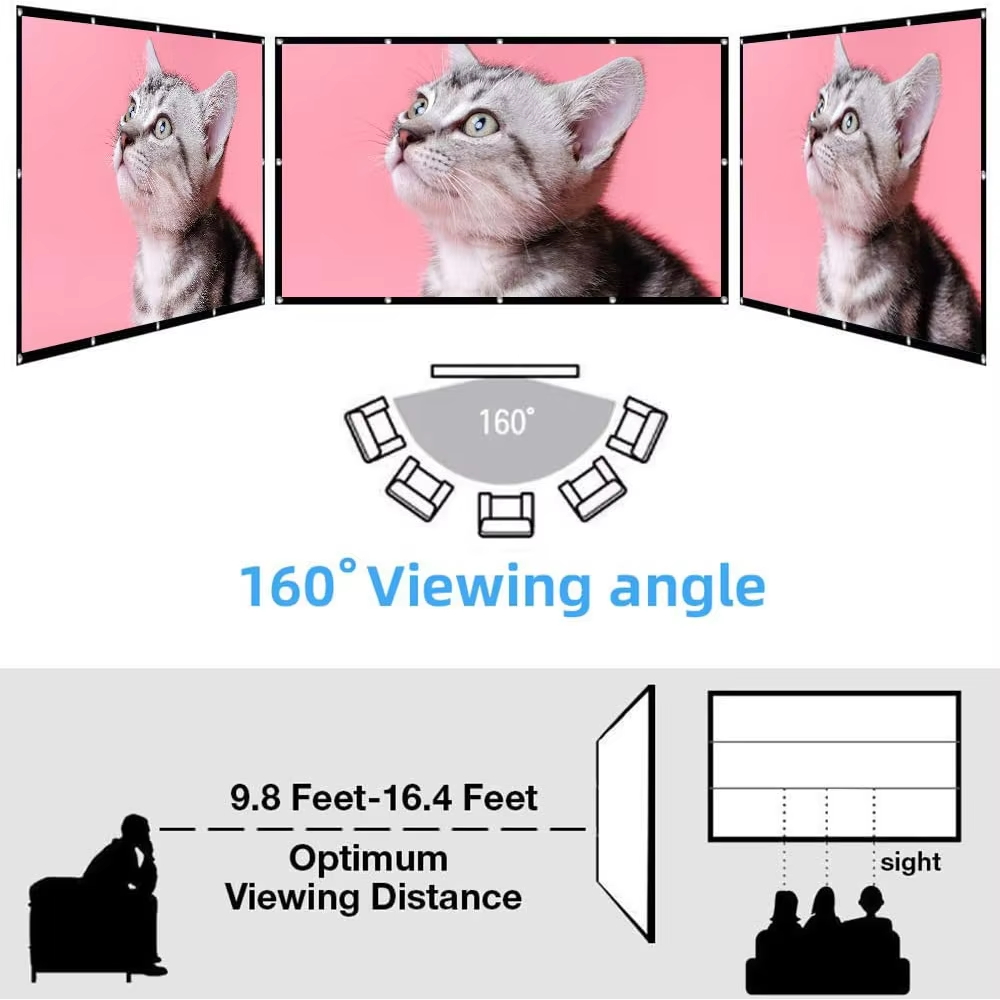 Tela de Projetor LEJIADA 4K Do - Home Cinema Setup avaliação e preço