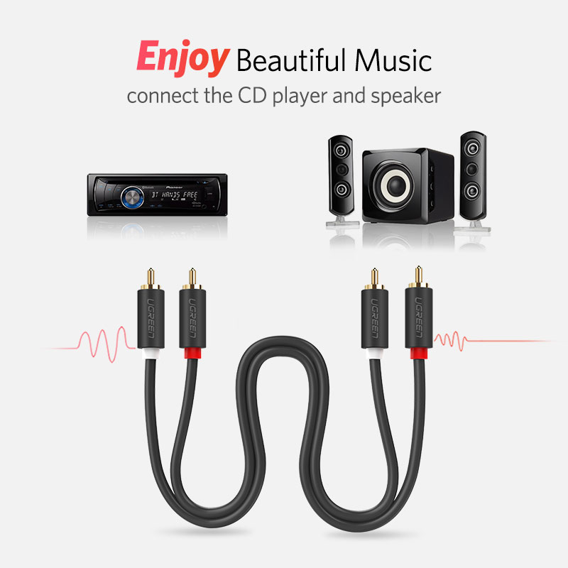 2RCA para 2 UGREEN RCA Macho p - Home Cinema Marantz avaliação e preço