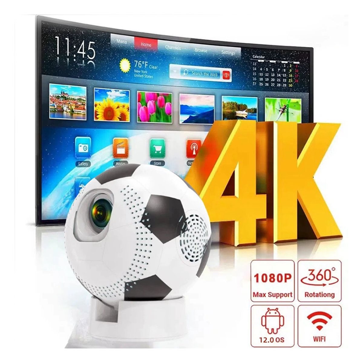 Projetor Mini Portátil A73T Q8 - Home Cinema Mini avaliação e preço