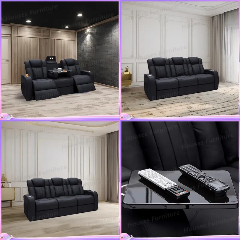 Sofá Reclinável de Couro para  - Home Cinema Chairs avaliação e preço